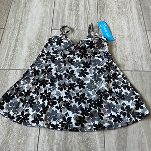 A Shore Fit,size 12,one piece swimsuit,gray,black and gray for women
